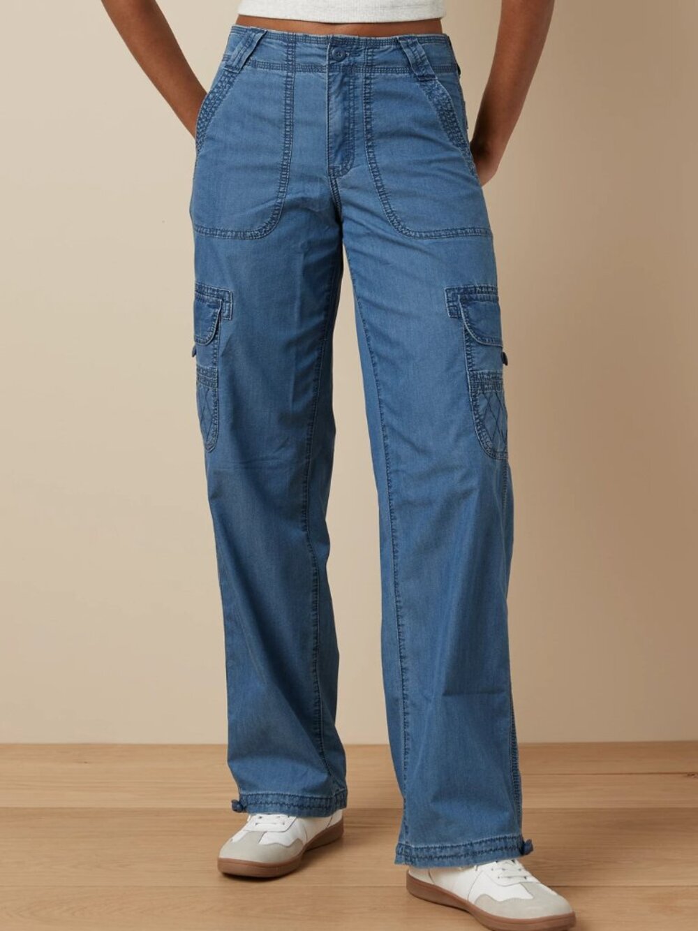 NEW NWT! AMERICAN EAGLE SNAPPY STRETCH CONVERTIBLE BAGGY CARGO JOGGER PANTS 16